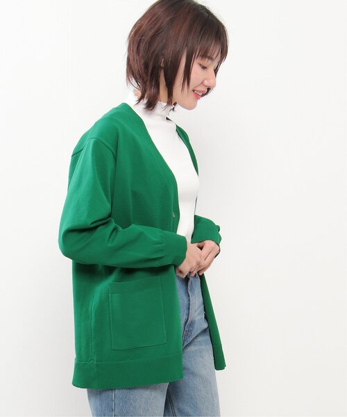 ikka（イッカ）の「GOKU楽 Vネックニットカーディガン（カーディガン/ボレロ・レディース・グリーン/ライトグレー/ネイビー・M/L）」の22枚目の写真
