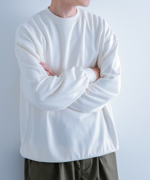ITEMS URBANRESEARCH(アイテムズ アーバンリサーチ)の「カラースウェットオーバーサイズプルオーバー(スウェット・メンズ・イエロー/オフホワイト/ブルー/ブラック/グリーン/レッド・MEDIUM/LARGE)」の2枚目の写真