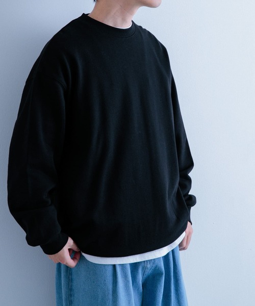 ITEMS URBANRESEARCH(アイテムズ アーバンリサーチ)の「カラースウェットオーバーサイズプルオーバー(スウェット・メンズ・イエロー/オフホワイト/ブルー/ブラック/グリーン/レッド・MEDIUM/LARGE)」の3枚目の写真