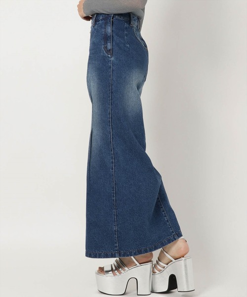 REDYAZEL（レディアゼル）の「デニムマキシスカート（デニムスカート・レディース・ネイビー/ブルー・SMALL/MEDIUM）」の3枚目の写真