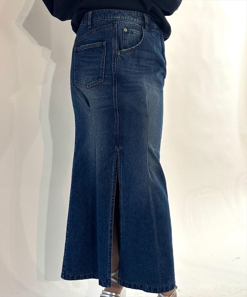 REDYAZEL（レディアゼル）の「デニムマキシスカート（デニムスカート・レディース・ネイビー/ブルー・SMALL/MEDIUM）」の13枚目の写真