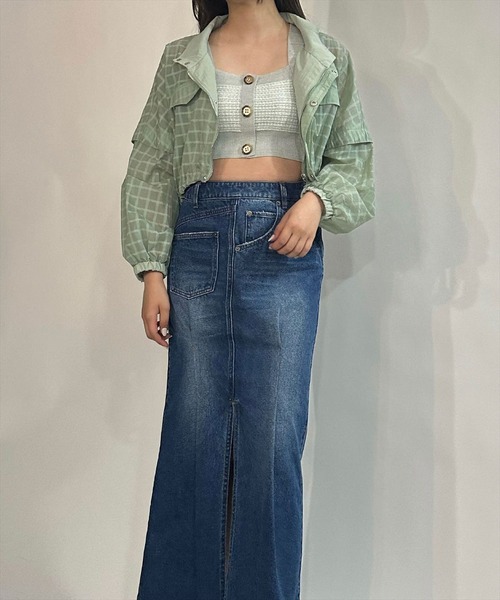 REDYAZEL（レディアゼル）の「デニムマキシスカート（デニムスカート・レディース・ネイビー/ブルー・SMALL/MEDIUM）」の12枚目の写真