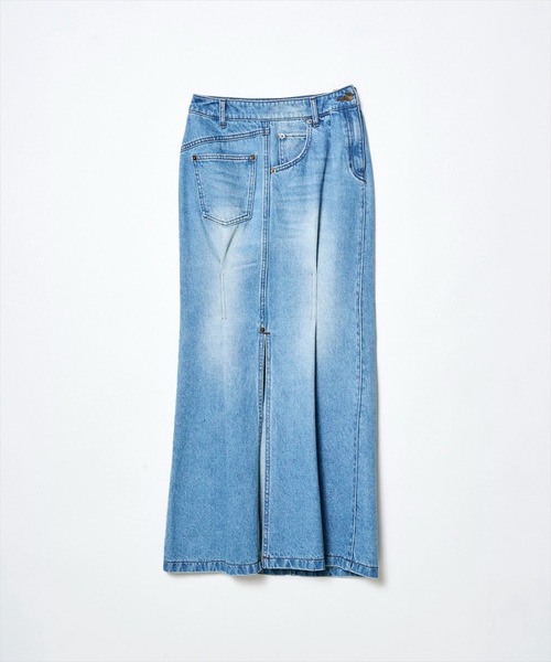 REDYAZEL（レディアゼル）の「デニムマキシスカート（デニムスカート・レディース・ネイビー/ブルー・SMALL/MEDIUM）」の21枚目の写真