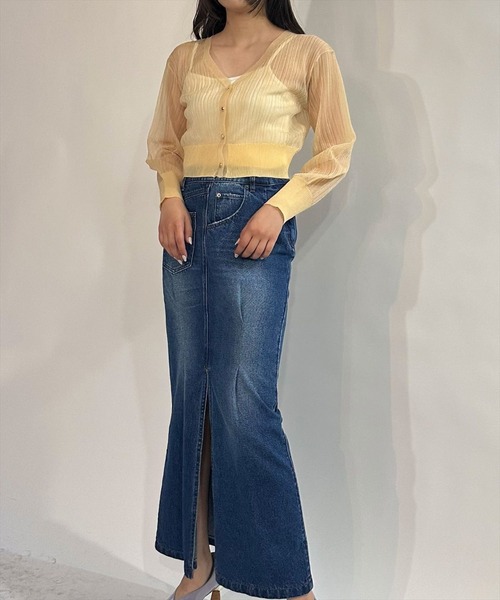 REDYAZEL（レディアゼル）の「デニムマキシスカート（デニムスカート・レディース・ネイビー/ブルー・SMALL/MEDIUM）」の11枚目の写真