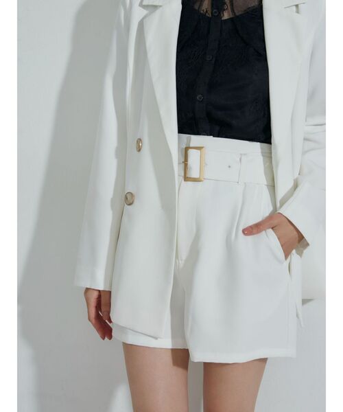 RESEXXY（リゼクシー）の「ベーシックショートパンツ【セットアップ着用可能】（その他パンツ・レディース・ホワイト/ベージュ/その他1・FREE）」の2枚目の写真