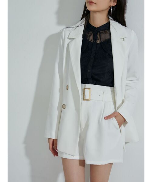 RESEXXY（リゼクシー）の「ベーシックショートパンツ【セットアップ着用可能】（その他パンツ・レディース・ホワイト/ベージュ/その他1・FREE）」の6枚目の写真