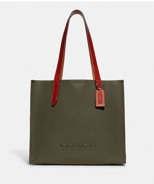 極美品☆/COACH/コーチ/トートバッグ/大きい/ホワイト×グリーン レディース トートバッグ | COACH コーチ公式アウトレット