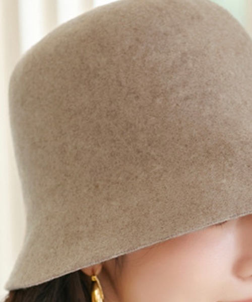 レディース ウールメルトン風フレアバケットハット（ハット）｜DAY