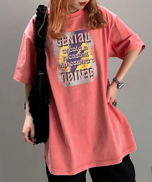 PAGEBOY(ページボーイ)の「ライトニングロックT(Tシャツ/カットソー・レディース・レッド/オフホワイト/チャコールグレー・FREE)」の3枚目の写真