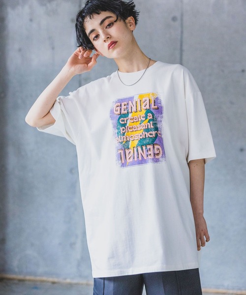 PAGEBOY(ページボーイ)の「ライトニングロックT(Tシャツ/カットソー・レディース・レッド/オフホワイト/チャコールグレー・FREE)」の4枚目の写真