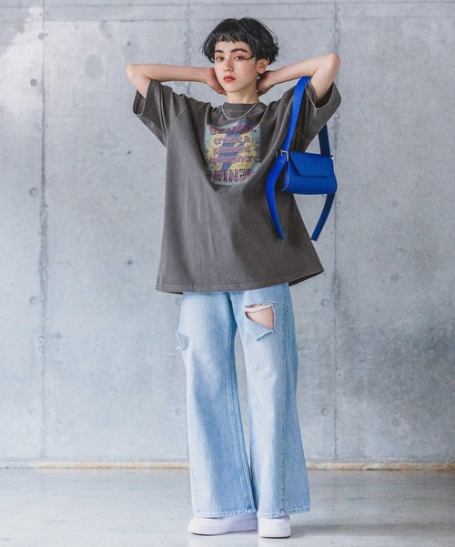 PAGEBOY(ページボーイ)の「ライトニングロックT(Tシャツ/カットソー・レディース・レッド/オフホワイト/チャコールグレー・FREE)」の16枚目の写真