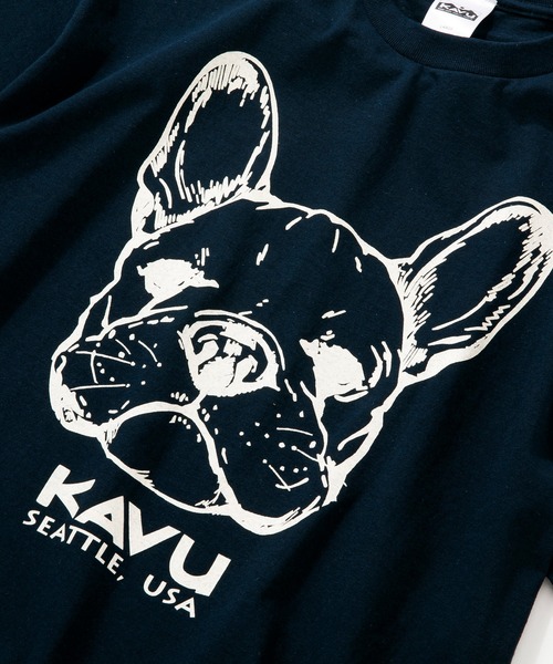 KAVU(カブー)の「KAVU/カブー Dog Tee/ドッグティー(Tシャツ/カットソー・メンズ・スカイブルー/ホワイト/ネイビー・LARGE/X-LARGE/MEDIUM)」の9枚目の写真