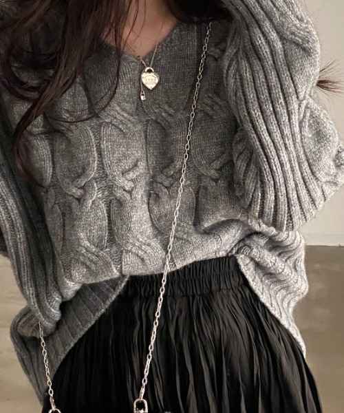 SEN TOKYO(セントーキョー)の「ふわっとエアリー。レトロプリーツミドル丈スカート(スカート・レディース・ブラック/アイボリー・FREE)」の3枚目の写真