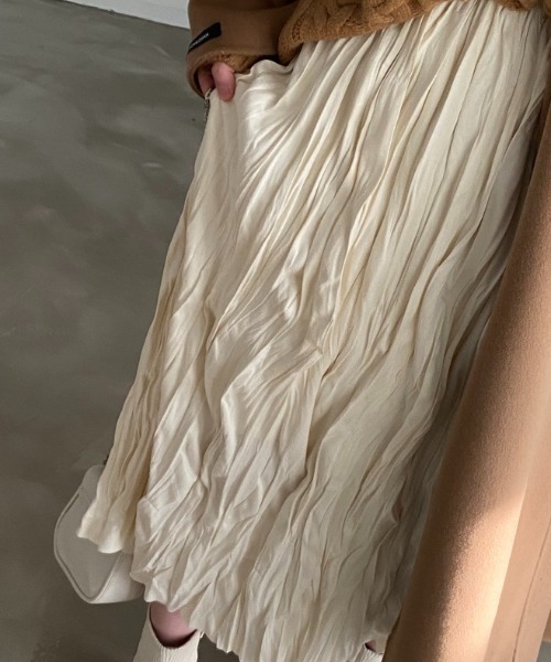 SEN TOKYO(セントーキョー)の「ふわっとエアリー。レトロプリーツミドル丈スカート(スカート・レディース・ブラック/アイボリー・FREE)」の12枚目の写真