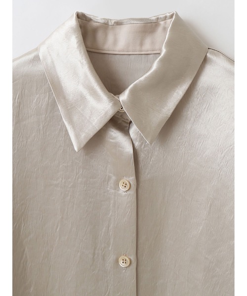 enchainement（アンシェヌマン）の「Satin Clopped Shirt
