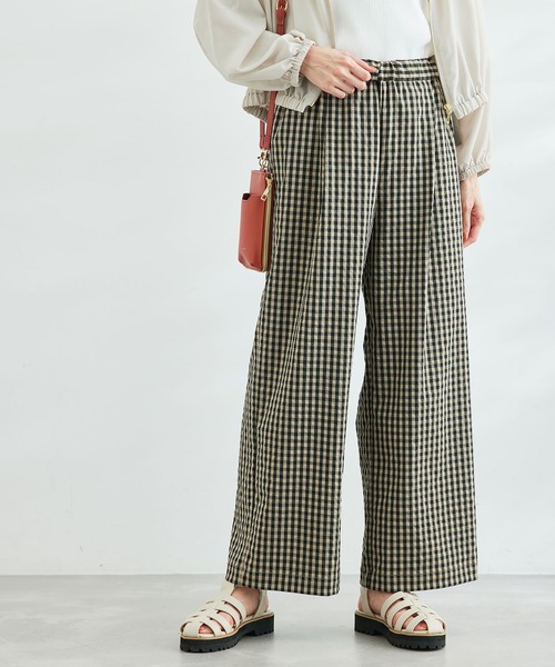 ROPE' PICNIC(ロペピクニック)の「洗える/レーヨンナイロンイージーワイドパンツ(その他パンツ・レディース・チャコールグレー/ベージュ/ネイビー/ブラウン/ブルー/ホワイト系その他・40/38/36)」の1枚目の写真