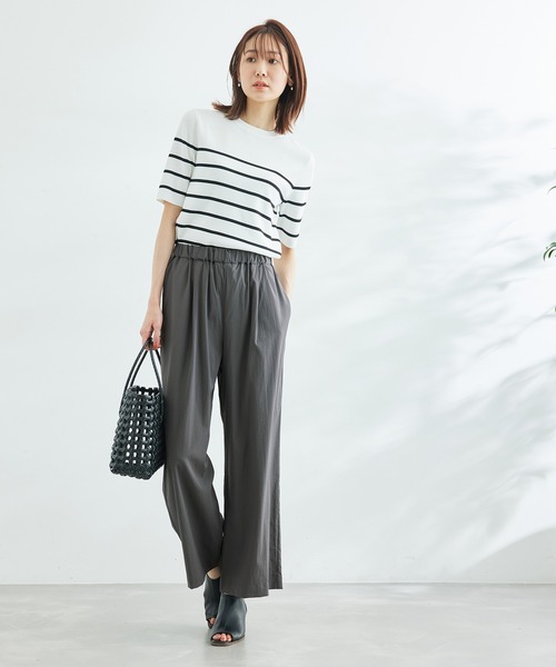 ROPE' PICNIC(ロペピクニック)の「洗える/レーヨンナイロンイージーワイドパンツ(その他パンツ・レディース・チャコールグレー/ベージュ/ネイビー/ブラウン/ブルー/ホワイト系その他・40/38/36)」の13枚目の写真