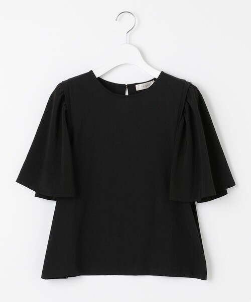 Feroux(フェルゥ)の「【UVケア】ジョーゼットフレアスリーブ Tシャツ(Tシャツ/カットソー・レディース・ホワイト系/スカイブルー系/ブラック系/ピンク系・F)」の3枚目の写真