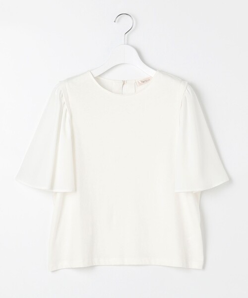 Feroux(フェルゥ)の「【UVケア】ジョーゼットフレアスリーブ Tシャツ(Tシャツ/カットソー・レディース・ホワイト系/スカイブルー系/ブラック系/ピンク系・F)」の15枚目の写真