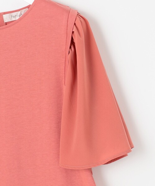 Feroux(フェルゥ)の「【UVケア】ジョーゼットフレアスリーブ Tシャツ(Tシャツ/カットソー・レディース・ホワイト系/スカイブルー系/ブラック系/ピンク系・F)」の17枚目の写真