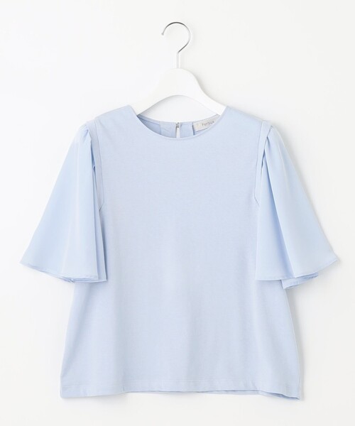 Feroux(フェルゥ)の「【UVケア】ジョーゼットフレアスリーブ Tシャツ(Tシャツ/カットソー・レディース・ホワイト系/スカイブルー系/ブラック系/ピンク系・F)」の22枚目の写真