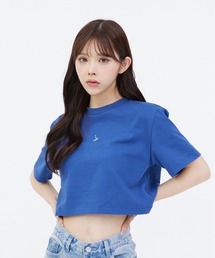 ロゴ刺繍クロップドT