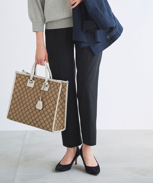 le.coeur blanc（ルクールブラン）の「アサレチックテーパードパンツ（その他パンツ・レディース・ブルー/ベージュ/ブラック・36/38/34/40）」の2枚目の写真