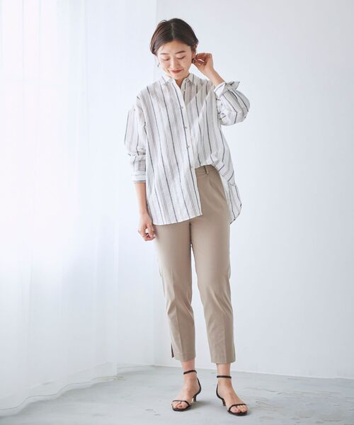 le.coeur blanc（ルクールブラン）の「アサレチックテーパードパンツ（その他パンツ・レディース・ブルー/ベージュ/ブラック・36/38/34/40）」の6枚目の写真