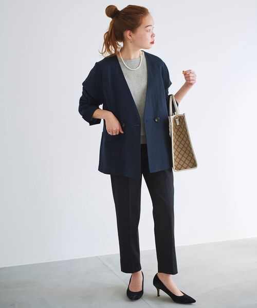 le.coeur blanc（ルクールブラン）の「アサレチックテーパードパンツ（その他パンツ・レディース・ブルー/ベージュ/ブラック・36/38/34/40）」の14枚目の写真