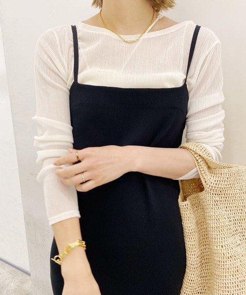 SHENERY（シーナリー）の「シアークレープブルーゼヘムロンTee（Tシャツ/カットソー・レディース・ブラック/オフホワイト・FREE）」の17枚目の写真