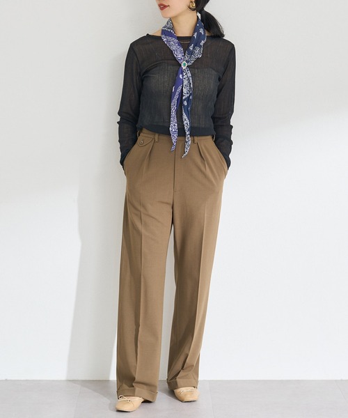 SHENERY（シーナリー）の「シアークレープブルーゼヘムロンTee（Tシャツ/カットソー・レディース・ブラック/オフホワイト・FREE）」の8枚目の写真