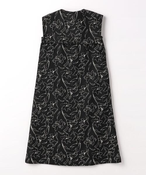 新品　未使用　Glitgern ロングワンピース　フラワー　グリーン　天然素材♡ 新品 未使用 Glitgern ロングワンピース フラワー グリーン 天然
