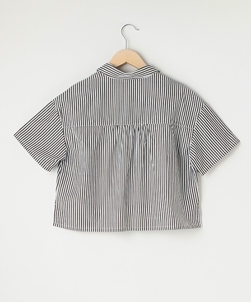 LOVETOXIC（ラブトキシック）の「【LTXC】半袖ストライプシャツインナーSET（シャツ/ブラウス・キッズ・ブラック/サックスブルー/グリーン/ブルー・S/M/L）」の7枚目の写真