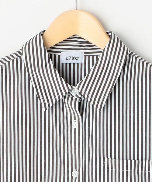 LOVETOXIC（ラブトキシック）の「【LTXC】半袖ストライプシャツインナーSET（シャツ/ブラウス・キッズ・ブラック/サックスブルー/グリーン/ブルー・S/M/L）」の9枚目の写真