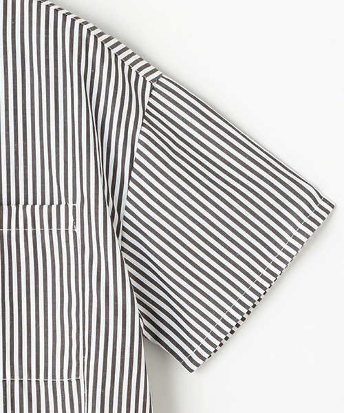 LOVETOXIC（ラブトキシック）の「【LTXC】半袖ストライプシャツインナーSET（シャツ/ブラウス・キッズ・ブラック/サックスブルー/グリーン/ブルー・S/M/L）」の10枚目の写真