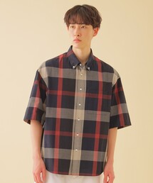 クレストブリッジチェックランダムサッカーオーバーサイズシャツ