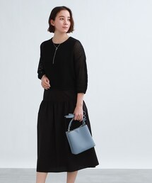 INDIVI | 【洗える/3WAY】メッシュ編みセットワンピース(セットアップ)