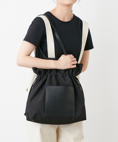 Actually（アクチュアリー）の「ナイロン 2WAYトート（トートバッグ・レディース・グレー/ブラック/ベージュ・フリー）」の15枚目の写真