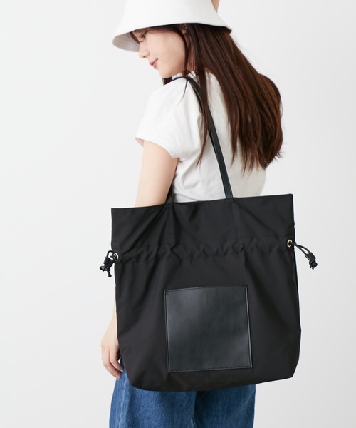 Actually（アクチュアリー）の「ナイロン 2WAYトート（トートバッグ・レディース・グレー/ブラック/ベージュ・フリー）」の9枚目の写真