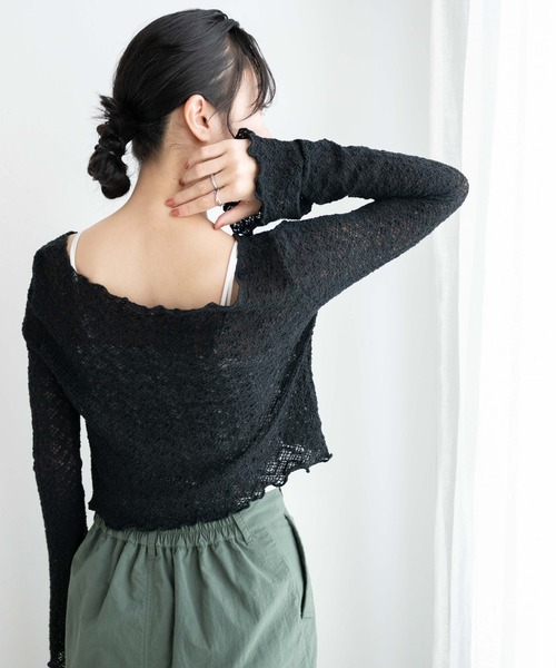 WEGO（ウィゴー）の「WEGO/フレアアームレーストップス（カーディガン/ボレロ・レディース・ブラウン/ブラック・FREE）」の11枚目の写真