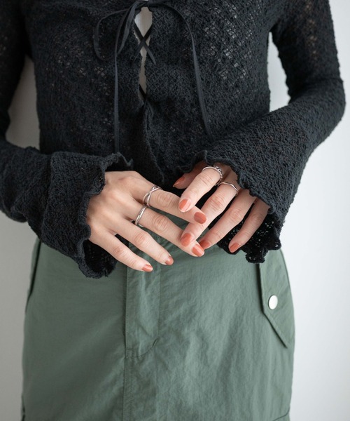 WEGO（ウィゴー）の「WEGO/フレアアームレーストップス（カーディガン/ボレロ・レディース・ブラウン/ブラック・FREE）」の7枚目の写真