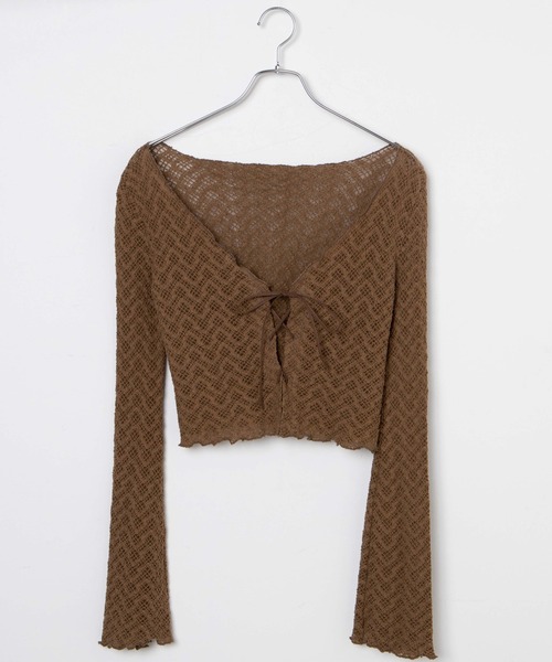 WEGO（ウィゴー）の「WEGO/フレアアームレーストップス（カーディガン/ボレロ・レディース・ブラウン/ブラック・FREE）」の17枚目の写真
