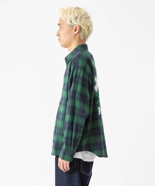 XLARGE（エクストララージ）の「XLARGE FUNKY RECORDS L/S SHIRT（シャツ/ブラウス・メンズ・ブラック/グリーン/オレンジ・S/L/M/XL）」の11枚目の写真