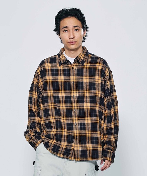 XLARGE（エクストララージ）の「XLARGE FUNKY RECORDS L/S SHIRT（シャツ/ブラウス・メンズ・ブラック/グリーン/オレンジ・S/L/M/XL）」の18枚目の写真