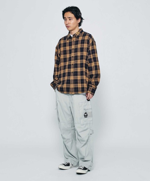 XLARGE（エクストララージ）の「XLARGE FUNKY RECORDS L/S SHIRT（シャツ/ブラウス・メンズ・ブラック/グリーン/オレンジ・S/L/M/XL）」の21枚目の写真