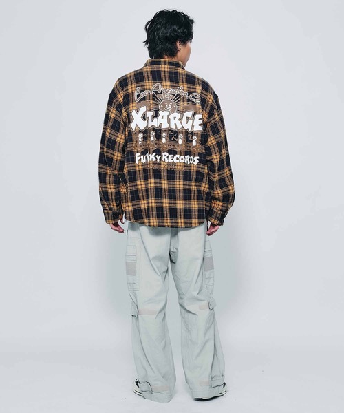 エクストララージ（XLARGE）FUNKY RECORDS L/S SHIRT 長袖シャツ Lサイズ グリーン 101233014002 XLARGE FUNKY RECORDS L/S SHIRT – calif（カリフ）公式サイト