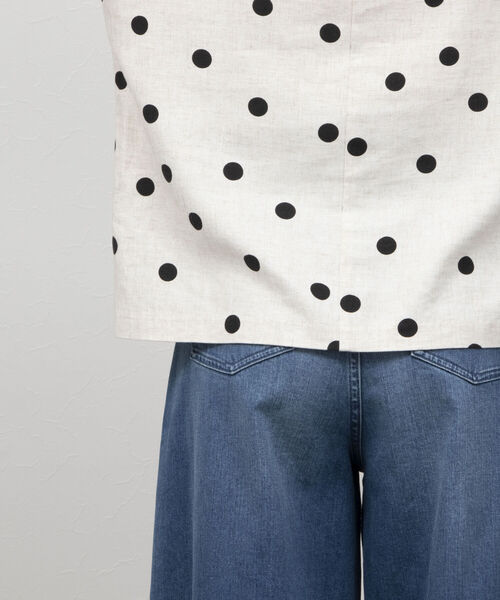 NOLLEY’S（ノーリーズ）の「《セットアップ対応》ドットプリントブラウス（シャツ/ブラウス・レディース・ベージュ系その他3/ブラック系その他3・38）」の9枚目の写真