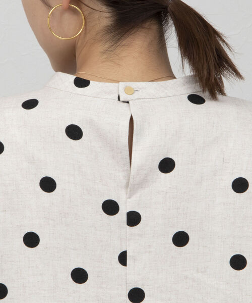 NOLLEY’S（ノーリーズ）の「《セットアップ対応》ドットプリントブラウス（シャツ/ブラウス・レディース・ベージュ系その他3/ブラック系その他3・38）」の20枚目の写真