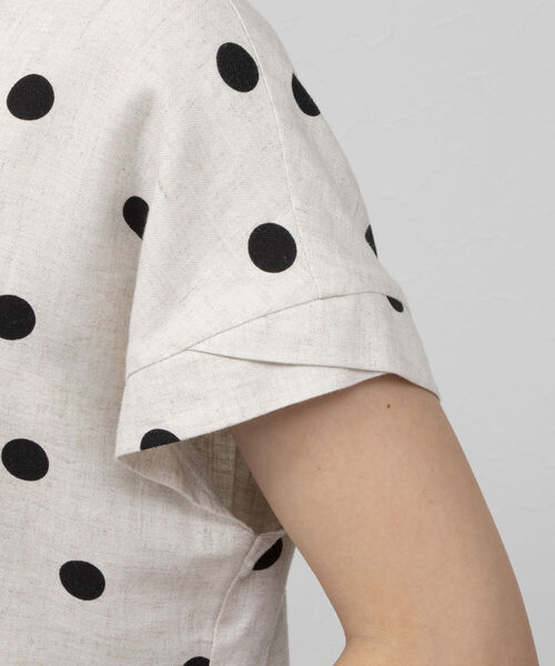 NOLLEY’S（ノーリーズ）の「《セットアップ対応》ドットプリントブラウス（シャツ/ブラウス・レディース・ベージュ系その他3/ブラック系その他3・38）」の13枚目の写真