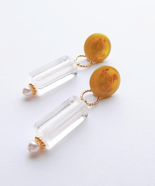 tone(トーン)の「【Cherie+Chambre】Vintage Button Pierce #8(ピアス(両耳用)・レディース・ピンク/グリーン・FREE)」の3枚目の写真
